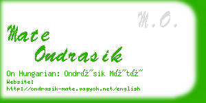 mate ondrasik business card